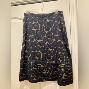 Blue / Beige A Line Skirt Size 12